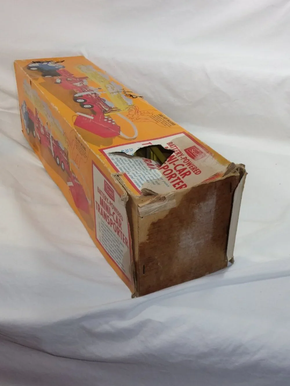 VINTAGE SEARS TOY BATTERY POWERED MINI CAR TRANSPORTER-NOT WORKING